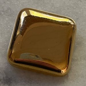 Vintage MONET Minimal Gold Diamond Brooch Pin